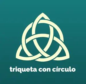 Diseño de nudo de triqueta celta donde sus mandorlas están entrelazadas por un círculo